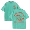More Espresso Less Depresso Letter Cup Drink Print Washed Womens Tee Shirt Cotton T-Shirts New Breathable Clothes All-Match  Top