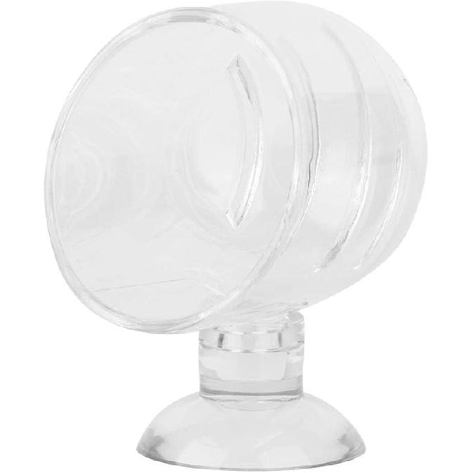 Aquarium Feeder, Transparent Suction Cup Fishes Feeding Cup Food Container for Feeding Shrimp Fish(Glass Hole Cup) Acrylic Crack Cup