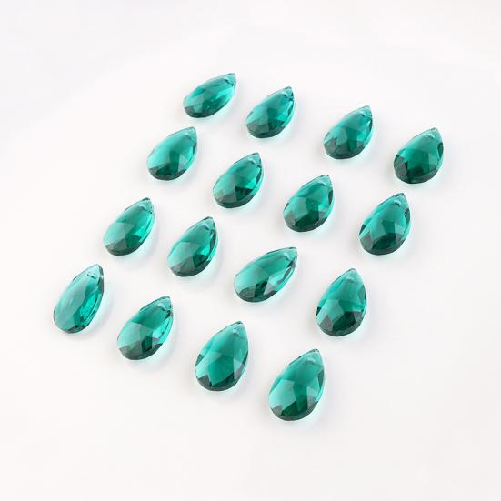 20Pcs Glass Water Drop Pendant Set 2mm Hole Size Clear Necklaces Bracelets Hair Stick Pendant DIY Jewelry Making Supplies