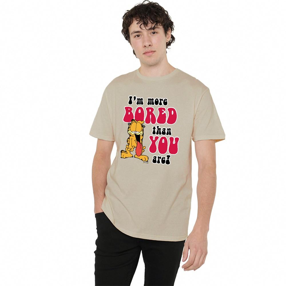 Garfield More Bored T-Shirt S-2XL Sand XL