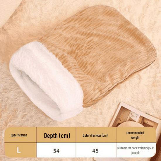 Katze Winter Wärme Schlafsack: Gemütliches Sicherheitsbett für alle Jahreszeiten mit Halbloch-Design
