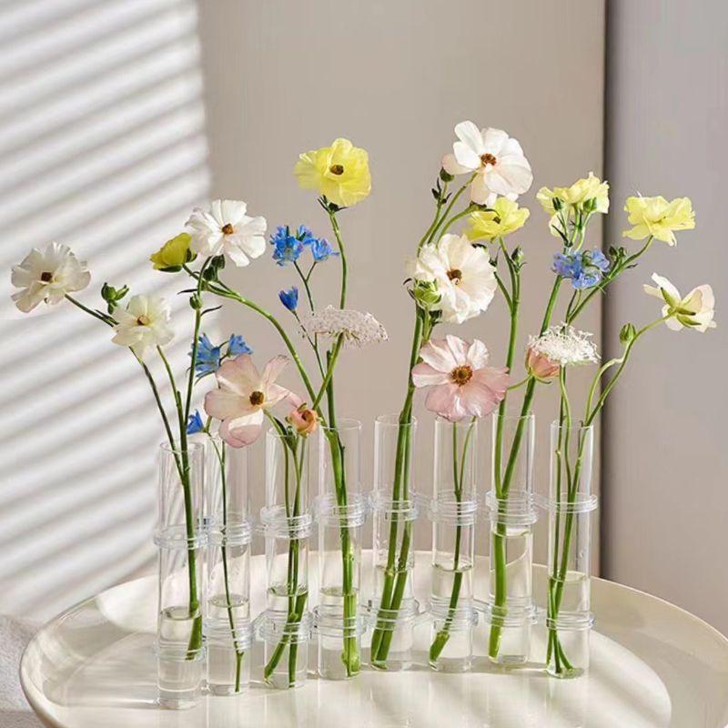 Foldable Transparent Glass Vase for Tulips - Modern Hydroponic Display and Decoration.