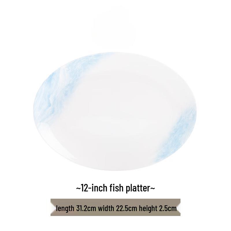 Mode Lanka Jingdezhen Ceramic Nordic Fish Plate