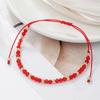 Fashion Boho Adjustable Jewelry Braiding Strap Bracelet Black Crystal Stone Beaded Bracelet For Women Accessory Jewelry