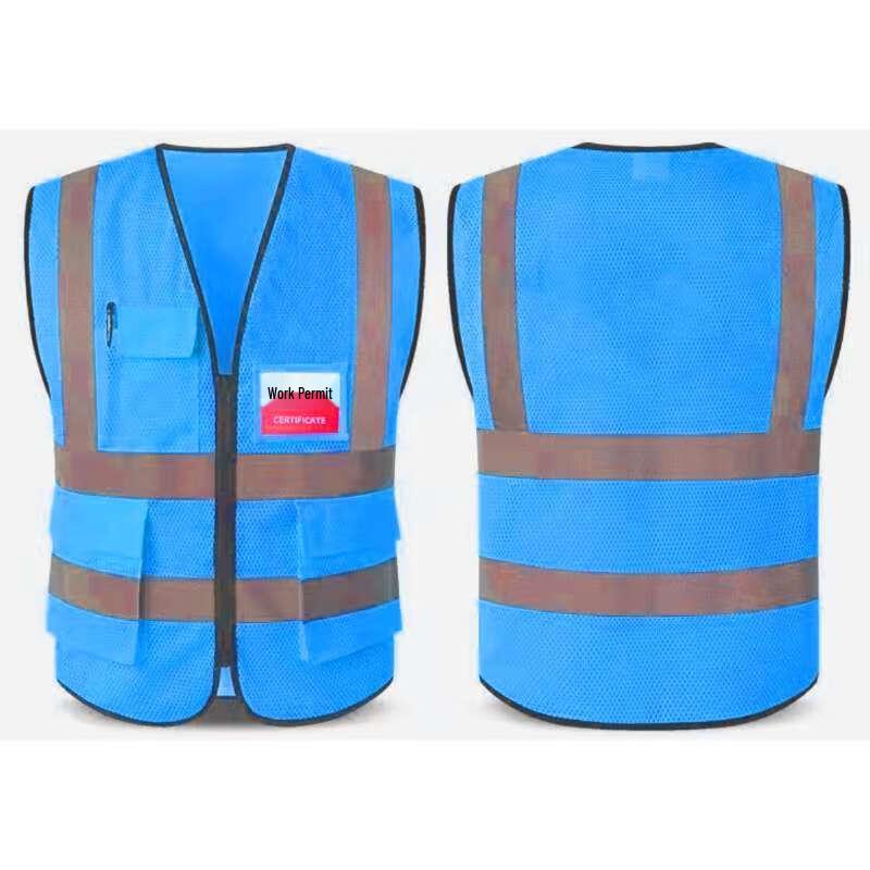 

OLOMM Multi-Pocket Summer Mesh Safety Vest One Size