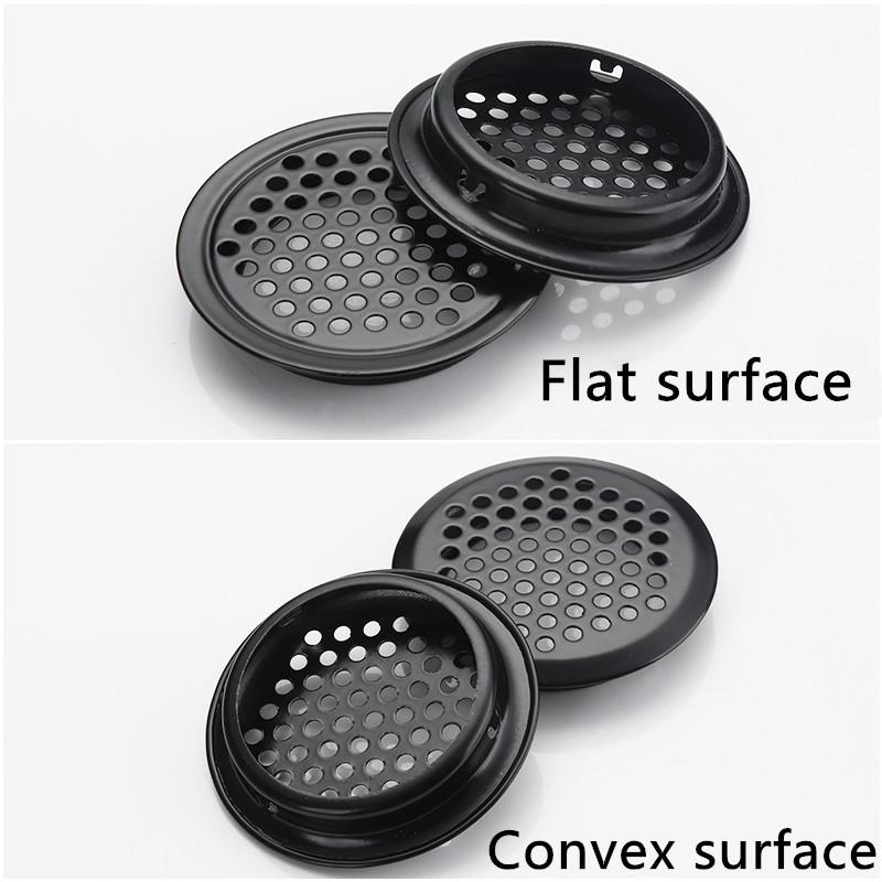 10pcs Wardrobe Cabinet Mesh Hole Black Air Vent Louver Ventilation Cover Stainless Steel Black  Cupboard Air Vent Pest Control