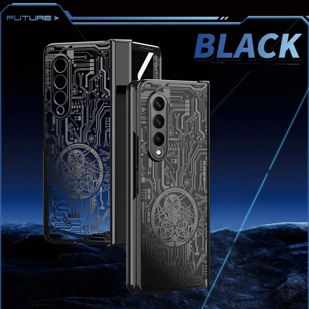 Husă cu folie de sticlă cu acoperire completă rezistentă la praf pentru Samsung Galaxy Z Fold 4 Fold4 Fold5 Fold3 Fold 5 3 2 fold2 Zfold4 Placare Coque