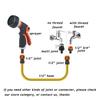 Watering Gun High Pressure 8 Modes Garden Spray Irrigation Watering Nozzle Plant Lawn Yard Watering Sprinkler Cleaning Sprayer