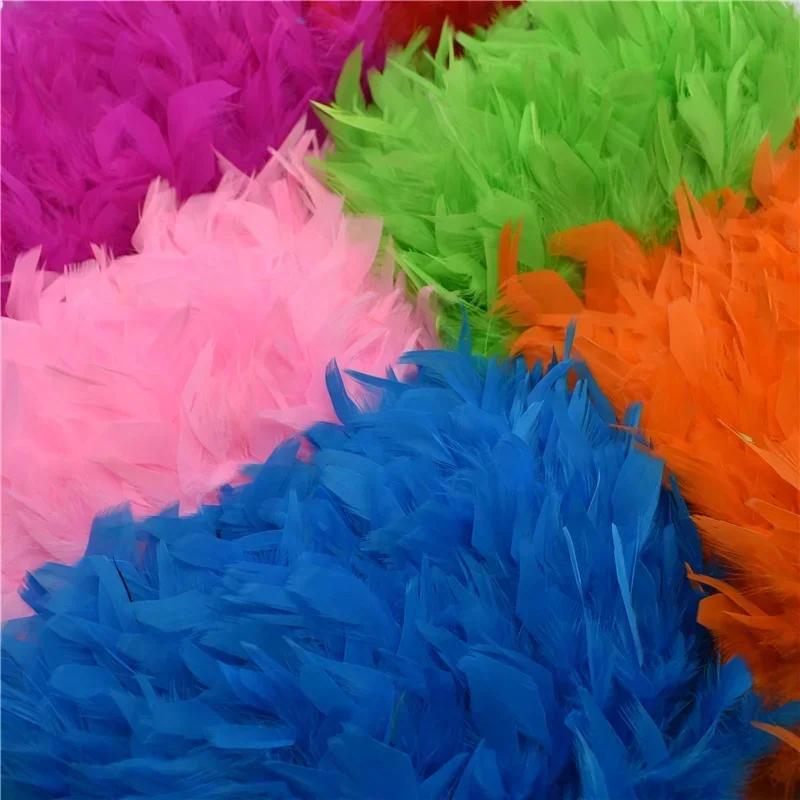 Colored Fluffy Turkey Feathers Trim Tassel Fringe Ribbon Marabou Feather Tape Boa Sewing Costume Clothing Accessories Decoration
