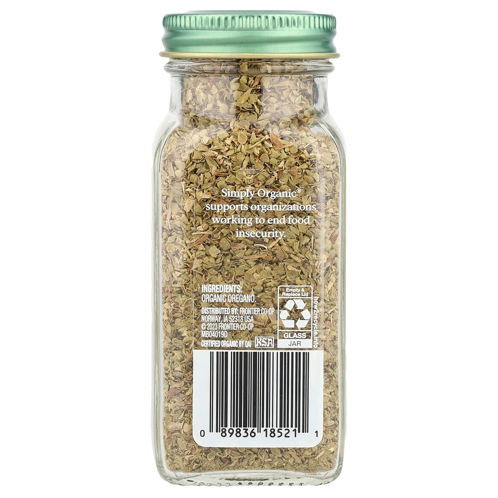 Simply Organic Oregano 21g (0.75 Oz)