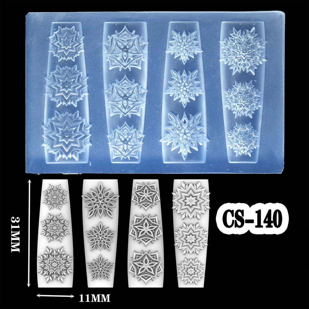 3D Schnitzblume Nagelkunst Form Silikonvorlage für DIY Florale Resin Designs und Kreative Nageldekorationen