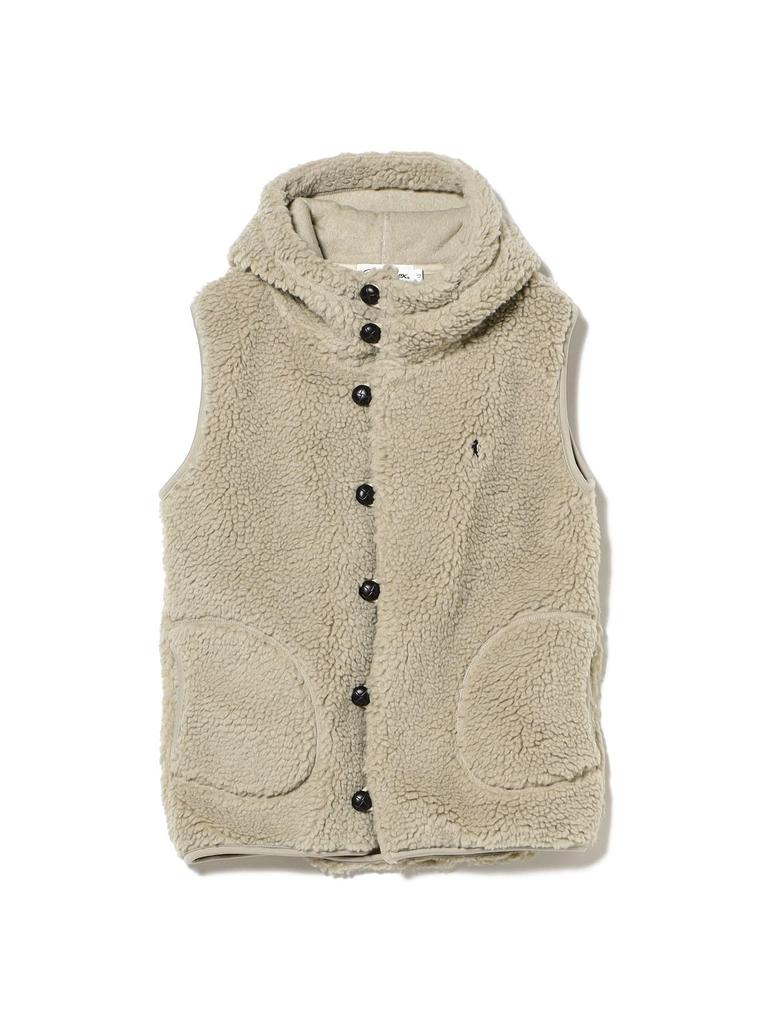 Ray Beams Gymphlex Hooded Boa Vest, Women's, Size 14_TAUPE (NAVY), Size 12