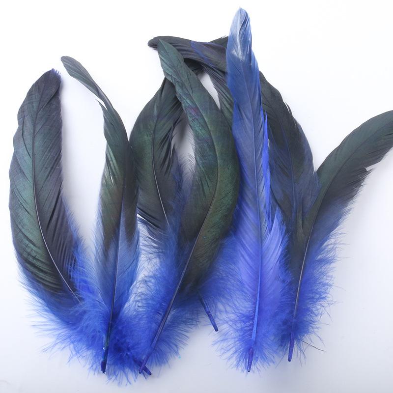 20 -25cm Colorful Rooster Tail Feathers Long Feather Diy Mask Headdress Wings Cat Stick Decoration