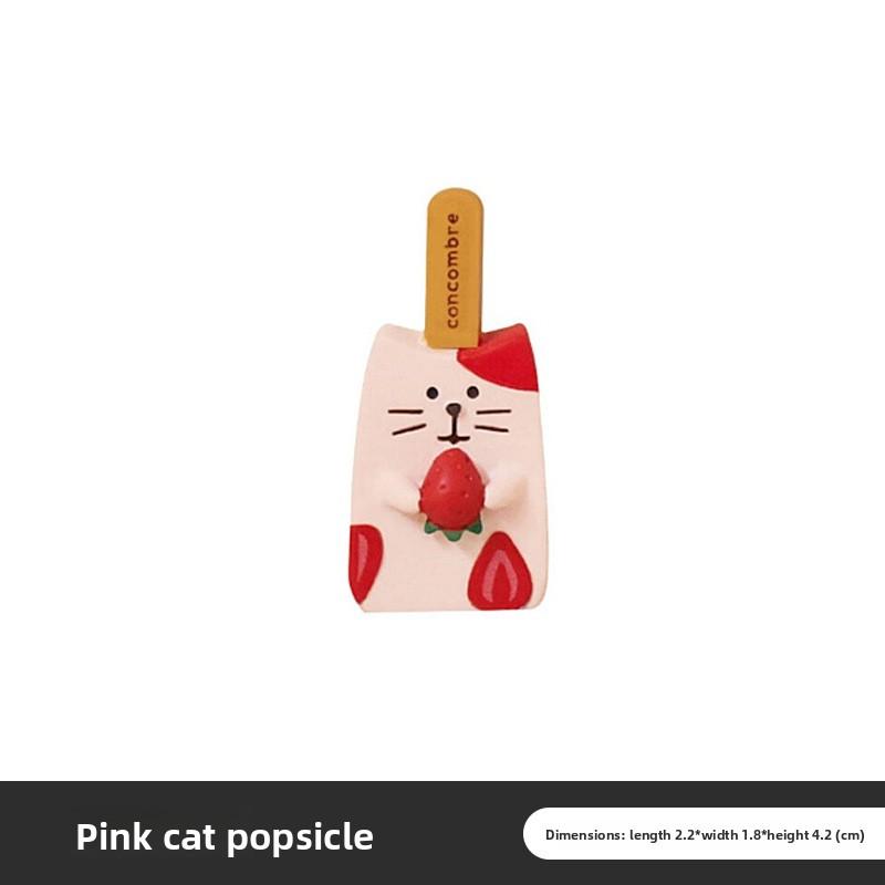 Cute handmade figurine  Snowman ice cream home desk resin small figurine craft item