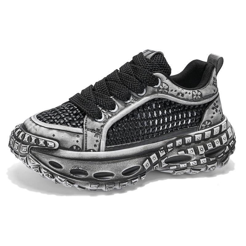 

Dad shoes men s platform non-slip sports shoes summer new trend hollow breathable youth height increase casual men s shoes 39
