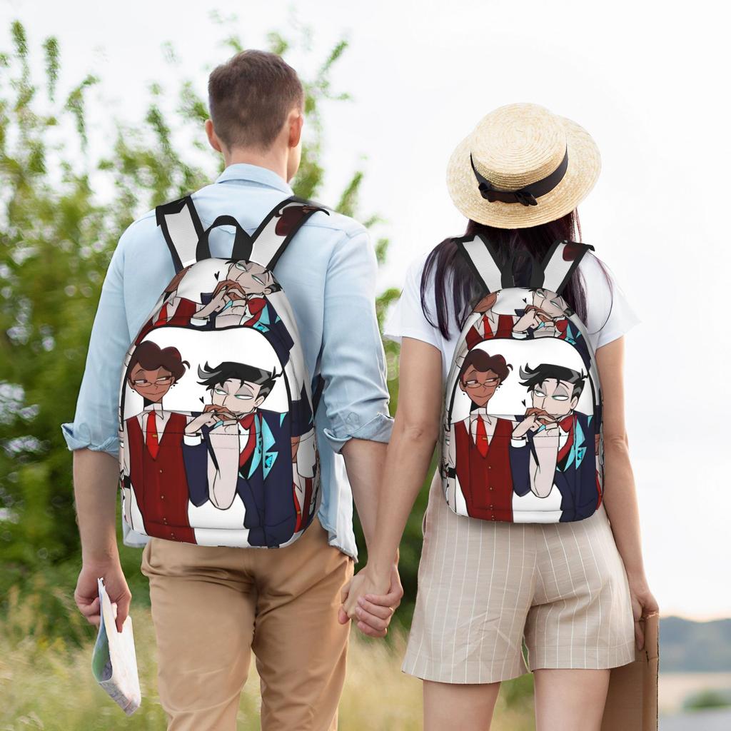 R-Radiostatic Vox Alastor Fashion Backpack Gift Student Work Daypack for Men Women Laptop Shoulder Bag