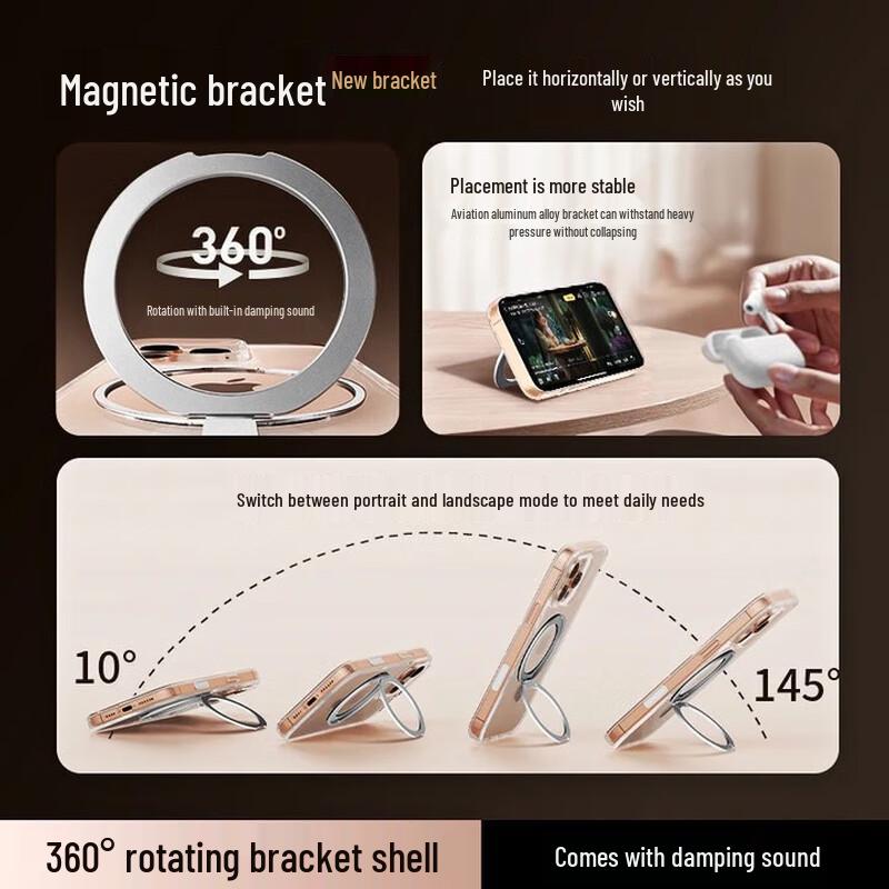 Pisen iPhone 16 Pro Magsafe Case with Rotating Stand