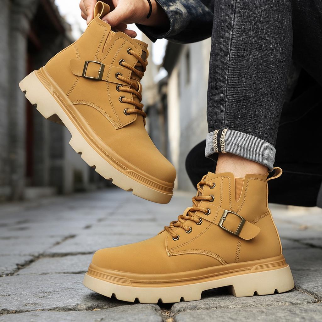 Unisex Martin Boots High Top Shoes Winter Walking and Commuting Casual Outdoor Travel Seasonal Everyday Footwear Sizes 39-44