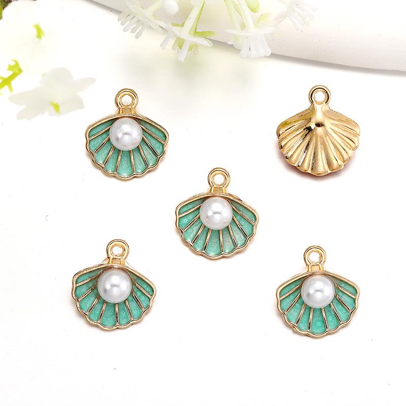 Pearl Color Oil Drop Shell Jewelry Accessories for DIY Bracelets, Keychains, and Pendants (W261)