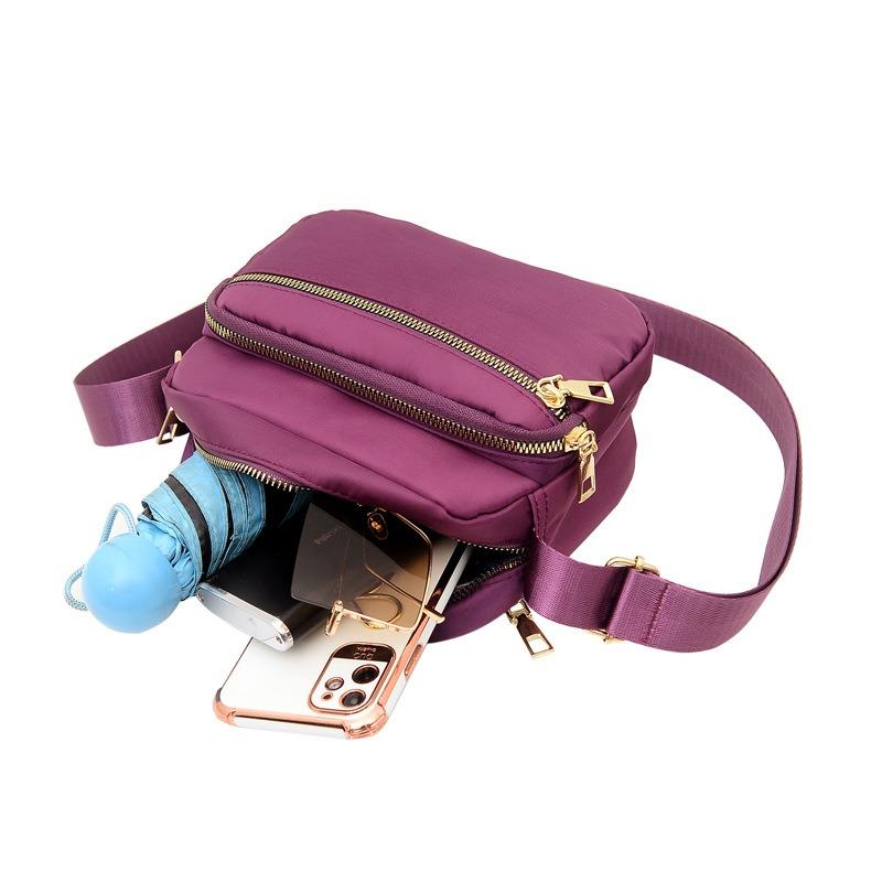 Autumn Large Bag Multi-Compartment Women Shoulder Bag Creative Diamond Stitching Crossbody Bag Large Capacity Nylon Fabric Women Bag