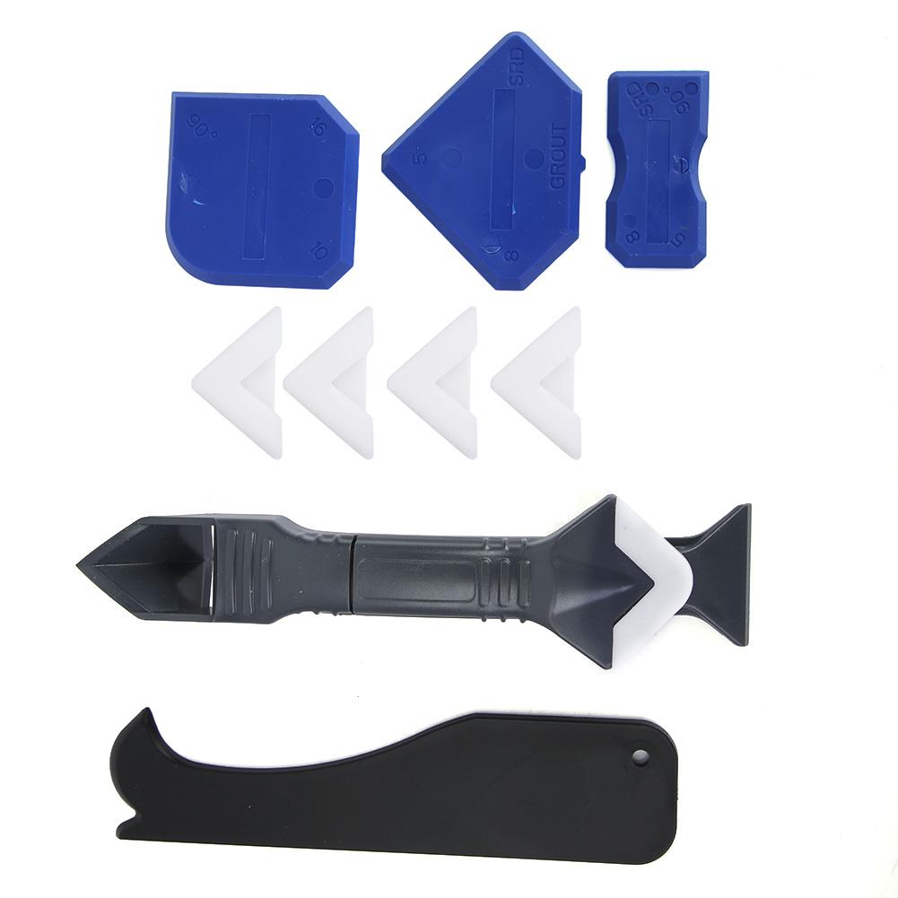 10KS Sada spárovacích nástrojů Odstraňovač silikonového tmelu Špachtle Skleněný cement Spárovací škrabka