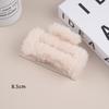 Large Milk Coffee Plush Claw Clip: Fluffy Autumn/Winter Hairpin for Women
