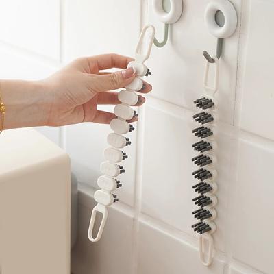 1pcs Bendable Cleaning Brush Bathroom Soft Bristle Crevice Brush Groove Faucet Corners Floor Wall Tiles Window Slots Brush