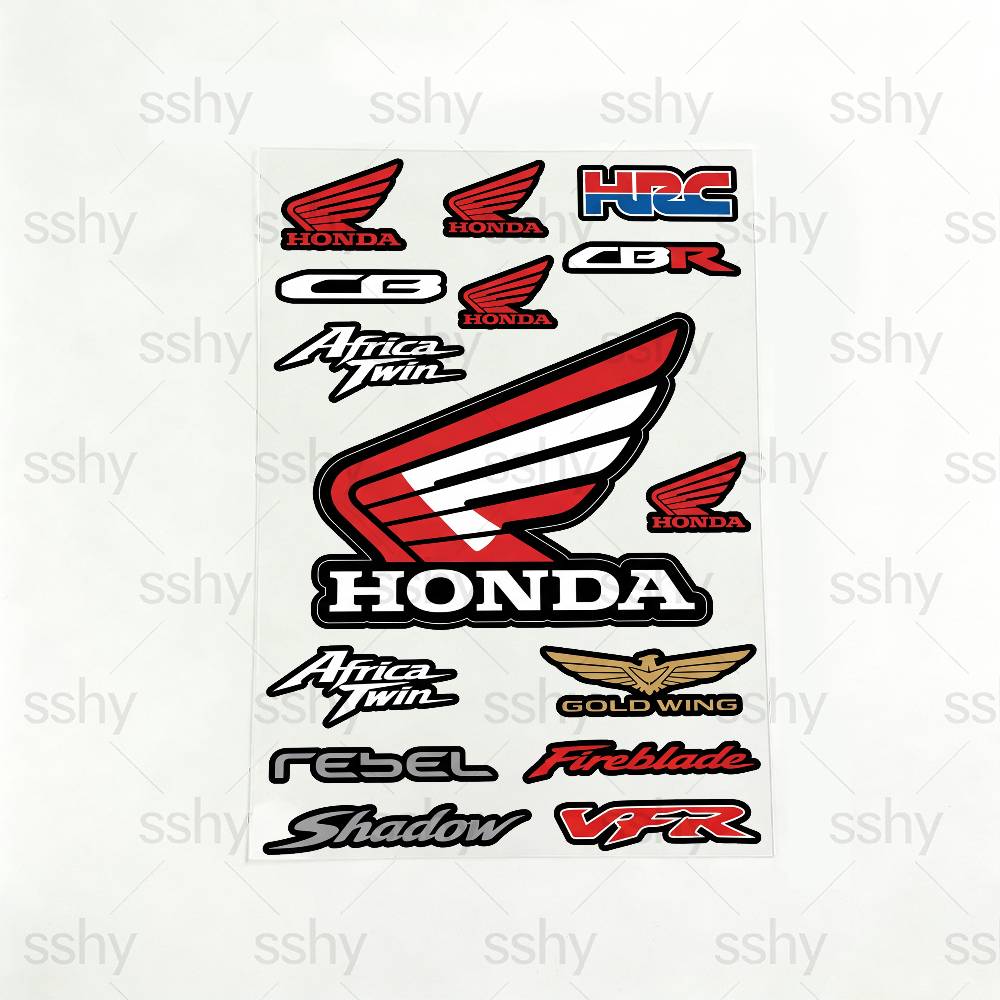FOR HONDA Universal Multi-Purpose Reflective Waterproof Stickers Scratch Conceal For Auto Bike Helmet Mug Fridge DecorationOW3 Vhbm0