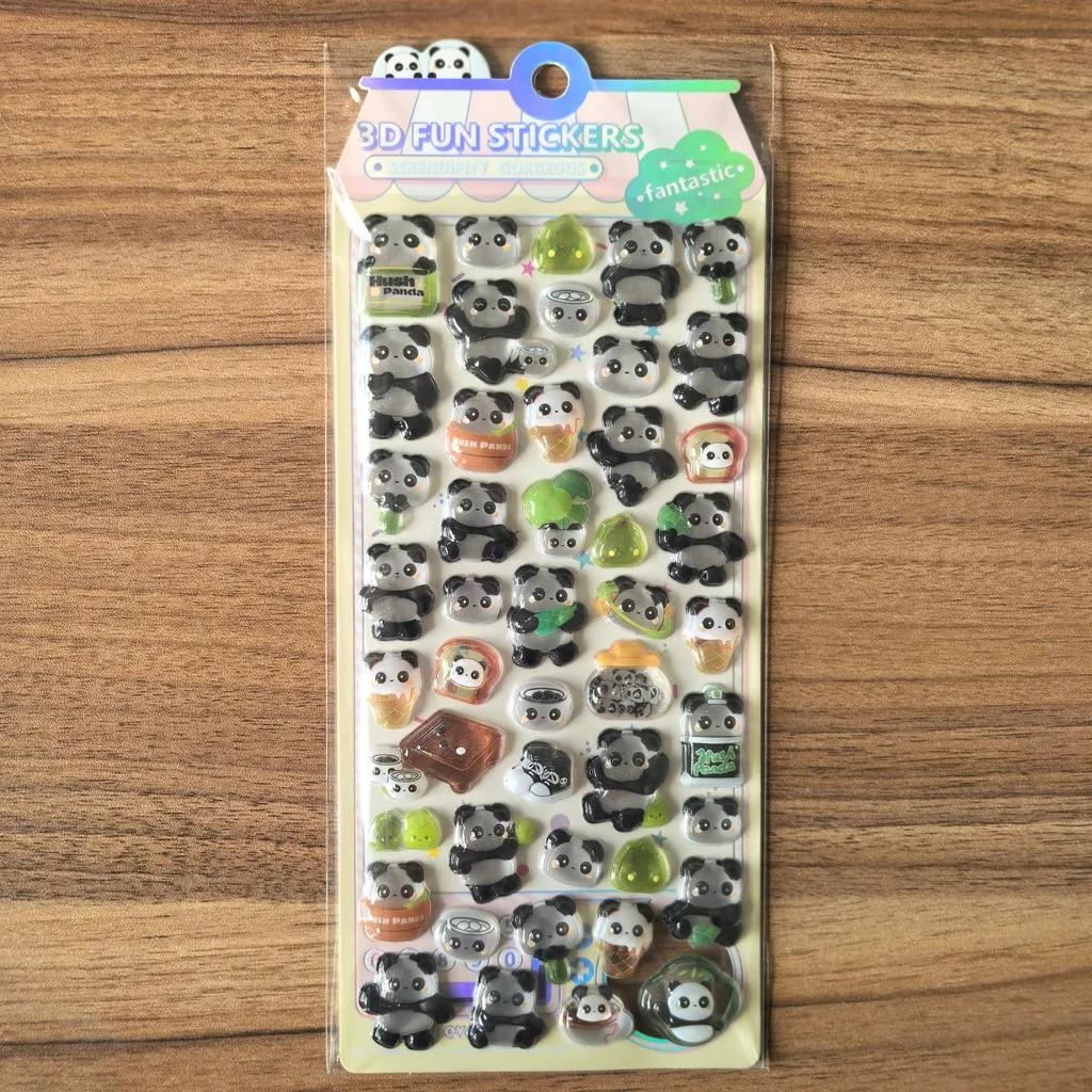 4 Pcs 3D Embossed Crystal Animal Stickers Decorative Decals for Backpacks Pencil Cases Kids’ Toys BulingBulingStickers Store