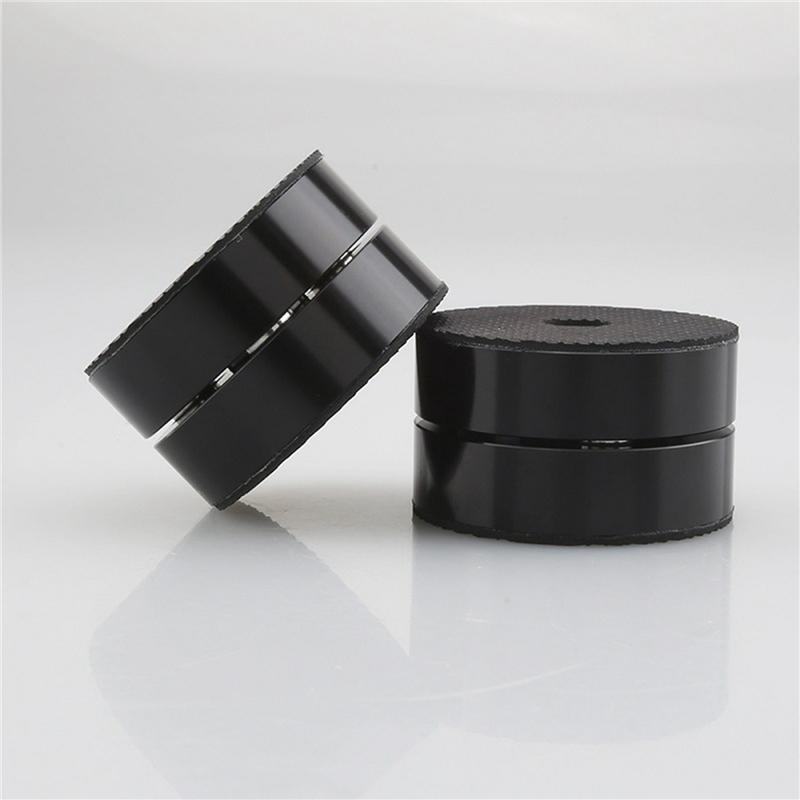12 Stück Hifi-Lautsprecher-Isolationsfüße Dämpferpads Standfüße 40x23mm Aluminium Vibrationsdämpfer Schwarz