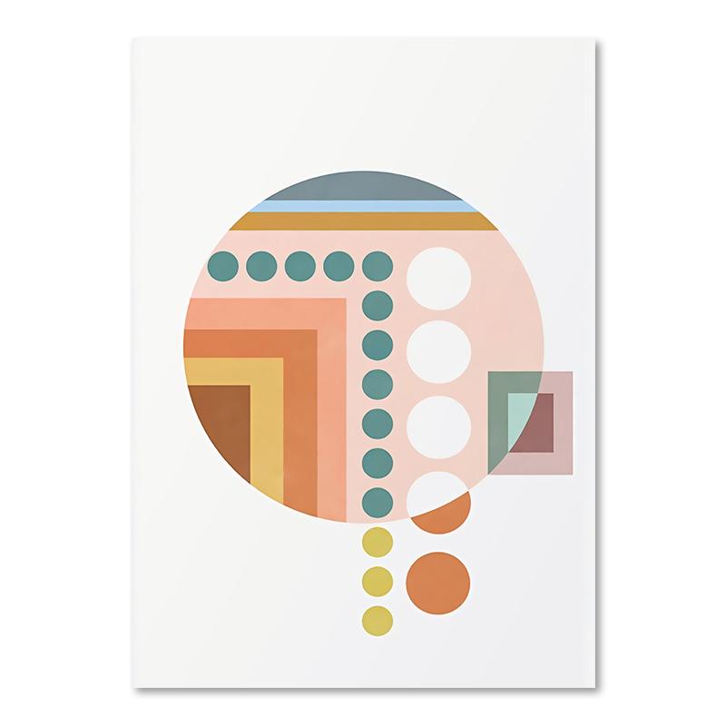 Bohemian Sun Decorative Painting Abstract Line Plant Poster Geometric Patterns Wall Art Canvas Painting For Living Room Decor