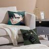 Anime Levi Ackerman Attack On Titan-T Pillow Case Silky Elegant Comfort Sofa Bed  Invisible Zipper Beach Pillowcase