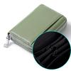 Multi-Compartment RFID Blocking Leather Coin Purse, Japanese Style Zipper Change Wallet with Card Slots, New Women Small Wallet