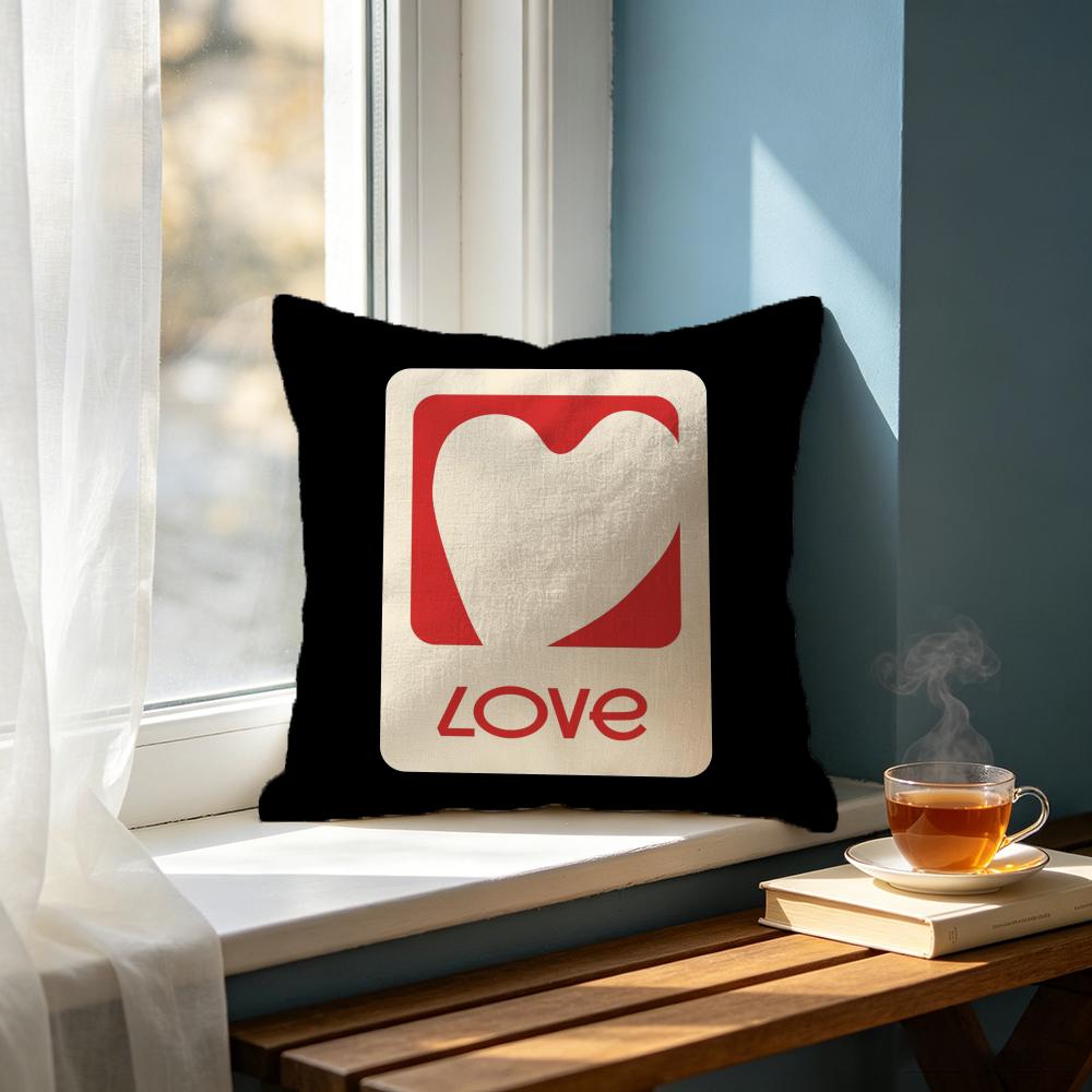 Text RRetro Hug Heart Text Cushion Cover Cushion Cover Set Pcs x x x Pillowcase Decorative Sofa Home Decor