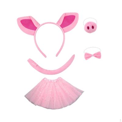 Schwein Kostümset Zubehör Tier Cosplay für Halloween Aufführung Karneval
