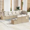 VidaXL 8-piece Garden Sofa Set with Cushions In Polyrattan Beige 3355780