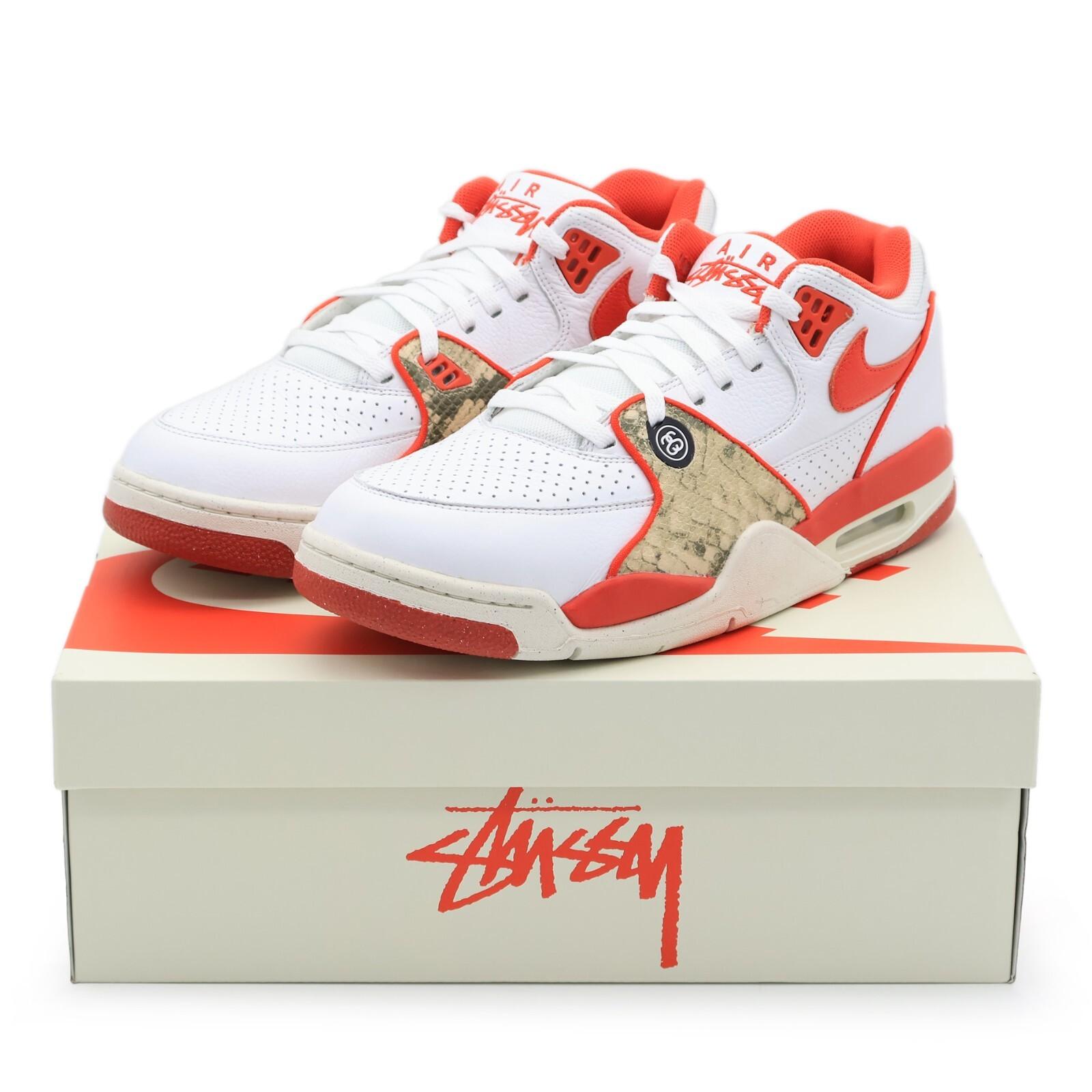 FD6475-101 Stussy Nike Air Flight 89 Low SP White Habanero Red Sail (Men s) 6.5