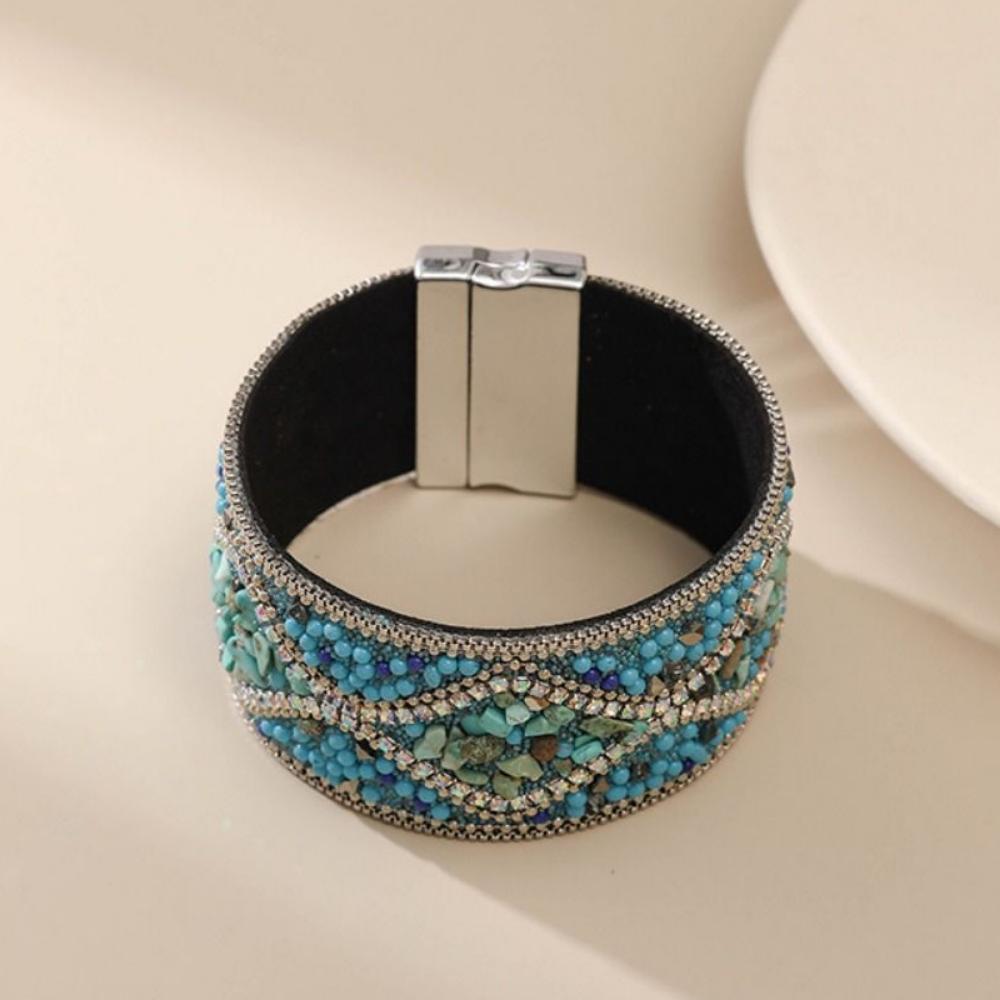 Bohemian Drahokamový Dámský Náramek Retro Ručně Vyráběný Dámský Náramek Letní Dovolená