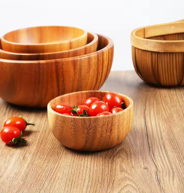 Latest Salad Serving Wood Bowl Manufacturer New Design Wooden Serving Bowl Exporter