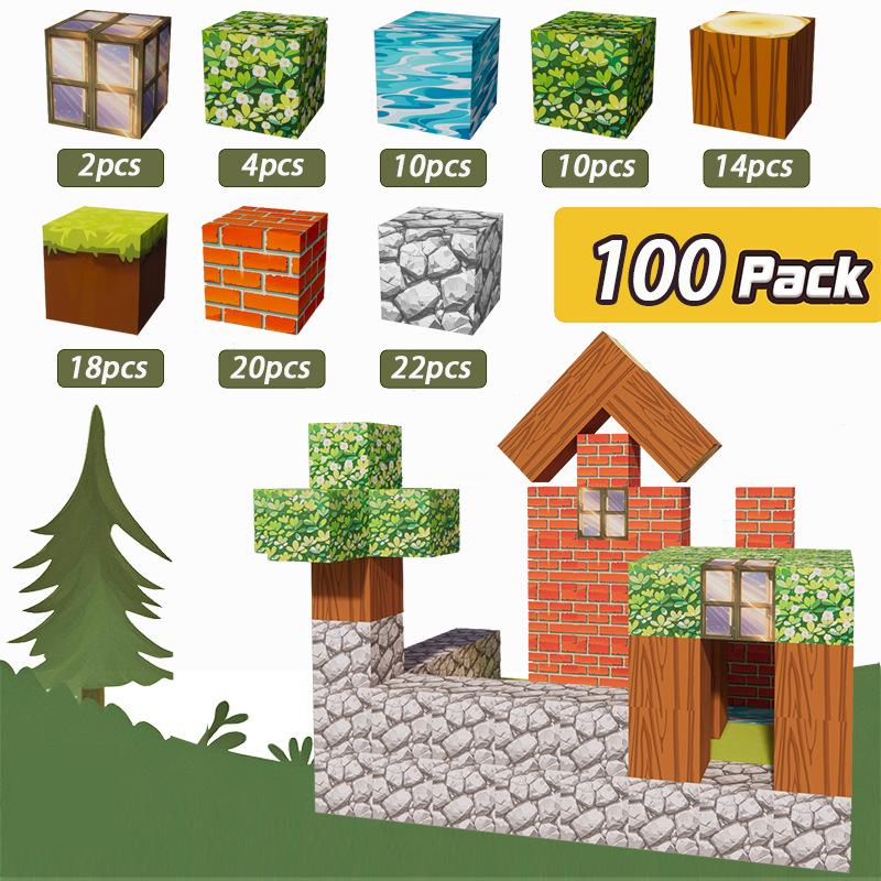 Magnetic Building Blocks & Mini Scene Game Set for Kids – Educational Toy Gifts