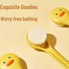 Kleiner gelber Enten Peeling-Badeschrubber mit weichen Borsten & langem Griff