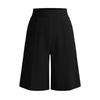 Women's High Waist Elastic Waistband Wide Leg Casual Shorts with Pockets Loose Fit Comfortable Summer Bottoms