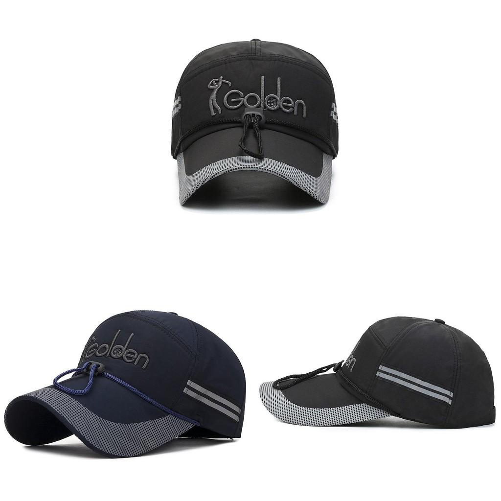 Printing Letter Golden Baseball Cap Sporty Visor Cap Sun Protection Gift Fashion