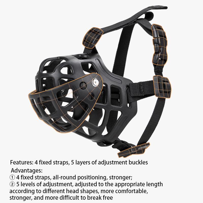 Adjustable Anti-bite Soft Silicone Dog Muzzle Pet Gift Dog Anti-barking Mouth Cover, Size M