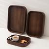 Polished Walnut Tea Tray Hollowed-out Handle Afternoon Tea Tray Durable Tea Serving Plate  Kitchen