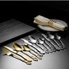 16Pcs Vintage Royal Court Cutlery Sets Stainless Steel Smooth Edges Kitchen Flatware Set Embossed Design Fork Spoon Set