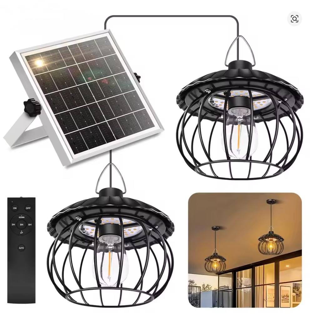 solar pendant light Split Solar Powered Pumpkin Solar Lights Remote Control Timer IP65 Waterproof for Courtyard Pergola Patio Gazebo Barn Outdoor