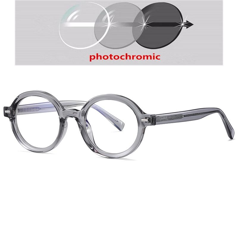 Women Men Anti Blue Rays Round Prescription Glasses For The Nearsighted Rivet Frame Student Myopes Lunettes 0 -0.5 -0.75 To -6.0