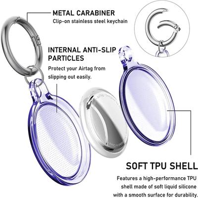 Soft Case Holder for Apple AirtagW Aterproof Anti-lost Keychain Holder Air Tag Protective Full Cover Dog Cat Pet Collar