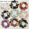 G Triger Antique Style Ita Rosette Badge 57mm 58mm Ita Bag Decoration Handmade Rosette Ribbon Purple